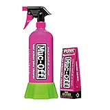 Muc-Off Fahrradreiniger, Flasche fürs Leben, Punk-Pulver-Bündel, Flasche fürs Leben, Punk-Pulver-Bündel, Aluminiumflasche und pulverförmiges Waschmittel, plastikfrei, umweltfreundlich, Rosa, 1 l