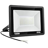100W LED Strahler Außen,Superhell 10000LM Scheiwerfer LED-Strahler, IP66 Wasserfest Fluter 3000K Warmweiß Flutlicht Außenleuchte,für Hinterhof, Auffahrt, Türen, Garage, Flur, Garten