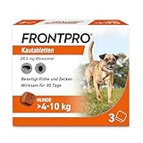FRONTPRO Hund M - Kautablette gegen Zecken & Flöhe (Hunde 4 bis 10 kg) - 3X Kautabletten für 3 Monate Schutz