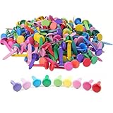 Arcjunys Musterbeutelklammern Musterklammern Rundkopfklammern Bunte Mini Brads Musterbeutelklammer Briefklammern Split Pins Scrapbooking Brads Für Büro Papier Basteln Handwerk DIY 100 Stück