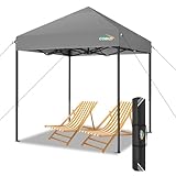 COBIZI pavillon 2x2m Wasserdicht Stabil Winterfest Pop Up faltbar partyzelt FalPavillon 2x2m, Ez auf Outdoor Faltbar Gartenzelt, Partyzelt Faltzelt gartenpavillon, Einstellbare Höhen, Grau