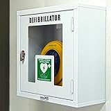 Erste Hilfe Defibrillator (AED) HeartSine SAM 360P, mit automatischer Schockauslösung für Laien und Profis, inkl. Metallwandkasten ohne Alarm