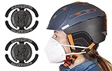 MAXEEZ Maskenhalter Skihelm Fahrradhelm schwarz | genial...