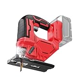 Stichsäge Elektrische Stichsäge Tragbares Bürstenloses Elektrowerkzeug For Die Holzbearbeitung Einfach Zu Bedienen(Red)