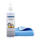 Blum Manufaktur - 250ml Brillenreiniger + Mikrofasertuch 30 x 30 cm - Brillenspray Brillenreinigung - Qualitativ hochwertiges Reinigungsspray für eine schnelle und gründliche Reinigung.