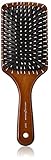 HERCULES SÄGEMANN - Paddle Brush, 11-reihig | Haarpflegebürste aus Holz zum Entwirren, mit Wildschweinborsten und Polyamidstiften mit kleinen Kugelköpfen für gesundes Haar | Farbe: Dunkles Holz