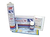 STC Scheibenkleber HMNL Set 310 ml Kartusche inkl. Zubehör zum Einbau von Windschutzscheiben Heckscheiben Scheibenreparatur