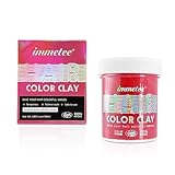 immetee Temporäre Wachsfarbe, Wachsfarbe für Kinder, Erwachsene, DIY Farbe für Partys, Cosplay, Weihnachts-Make-up, leicht zu waschen (3,38 Fl oz/100 ml) (rot)