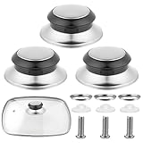 simarro Topfdeckel Griff Universal, 3 Stück Topfdeckelknopf Hitzebeständiger Topfdeckel Ersatzgriff Deckelknopf für Topfdeckel Edelstahl Pan Lid Cover Knöpfe für Kochgeschirr Topfdeckelgriff