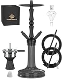 NOBLE HOOKAH 77cm Shisha Set 2 Schläuche aus Aluminiumrohr...