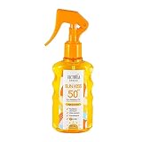Victoria Beauty LSF 50 Sonnenöl Spray, Körperöl SPF 50, Sonnenspray mit Squalan und Kokosnussöl, Sonnenschutz mit hohem Breitspektrumschutz, Sunscreen Oil, wasserfeste Formel, 200ml
