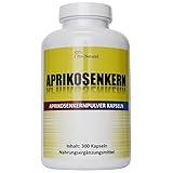 Aprikosenkern Kapseln je 430mg, 300 vegane bittere Aprikosenkerne, Vitamin B17