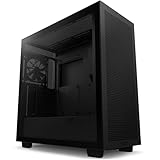 NZXT H7 Flow - CM-H71FB-01 - ATX Mid-Tower Gaming PC-Gehäuse - Front USB-C Port - Mesh Front- & Tempered Glass Seitenteil - Für Wasserkühlung ready - Schwarz