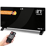 Citybee Elektroheizung Konvektor Heizung Elektrisch - Glasheizung mit Thermostat Energiesparend Leise Glaskonvektor Standgerät - Elektroheizkörper mit Fernbedienung & Touch-Display Timer 2000W bis 30㎡