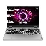 Lenovo LOQ Gaming AI Laptop | 15.6' Full HD 144Hz | NVIDIA GeForce RTX 5060 8GB | AMD Ryzen 7 250 | 16GB RAM | 1TB SSD | Win11 | QWERTZ | Weiss-Beleuchtete Tastatur | Grau | 3 Monate Game Pass