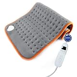 Heizkissen FlexiHeat | Weiche Mikrofaser 30x60 cm | Schnelle Erwärmung | Schmerzlinderung | 3 Wärmestufen + Automatische Abschaltung | Beleuchtetes Display | Waschmaschinenfest