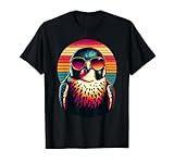 Retro Sunset Sonnenbrille Wanderfalke Falken T-Shirt