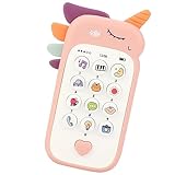 Abaodam Handy für kinderhandy Handy Pädagogisches für Babys Musikalisches für Musikspielzeug für Babyphone Handy Plastik Rosa