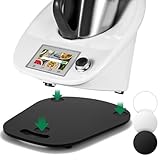 für Thermomix TM6 TM5 Gleitbrett Acryl,Ticanros Premium Schnelles Bewegen Rollbrett für Thermomix Vorwerk Küchenmaschine TM6 Zubehör Unterlage Brett, Glänzend Schwarz