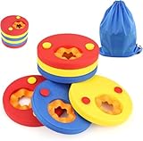 6pcs Swimming Arm Floats, 6 Stück Schwimmscheiben für Kinder, Swimming Discs, Schwimmscheiben Kinder 2-7 Jahre, Kein Aufblasen Erforderlich für Jungen Mädchen Schwimmen Lernen