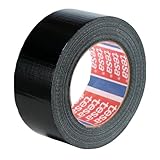 Tesa 4615 Professional Universal – Duct Tape, amerikanisches Gewebeklebeband zum Reparieren, Fixieren, Verpacken, Markieren und Abdichten – für innen und außen – (Schwarz, 50 m)