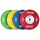 Trym Hantelscheiben - 50 mm Bohrung, Gummi, 10-25 kg, Set, für Langhantel, Training, Farbwahl - Olympia Hantelscheiben, Gewichtsscheiben, Bumper Plates, Olympiascheiben, Hantelplatten, Hantelgewichte