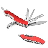 GJKLO 9 x 2.4 x 1.4 CM Taschenmesser Klein,taschen messer,taschenmesser schlüsselanhänger,pocket knife,Multitool mini taschenmesser Geschenk, kleines taschenmesser,11 Funktionen（B）