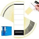 KILDOWS 100 Stück Ordnerrücken Selbstklebend, 19 × 5.4 cm Breit Ordnerrücken Aufkleber Weiß Ordner Rückenschilder Selbstklebend Beschreibbar Ordner Etiketten für 8 cm Breit Ordner Büro Bibliothek