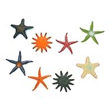 ERINGOGO 8 Stück Meerestiermodell Strand Qualle Muschel wohnungsdeko badekugeln spielwaren draußen Meerestier-Figur Dekoration Meerestier kleine Meerestierfiguren Seestern-Fälschung PVC