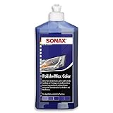 SONAX Polish+Wax Color blau (500 ml) Politur mit blauen Farbpigmenten und Wachsanteilen | Art-Nr. 02962000