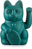 Donkey Products - Lucky Cat Green - grüne Winkekatze | Japanische Deko-Katze in stylischem matt-Farbton 15cm groß