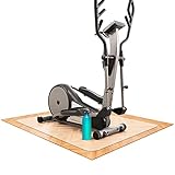 SCHMIEDWERK Bodenschutzmatte für Fitness und Sportgeräte - rutschfeste Unterlage für Crosstrainer, Heimtrainer, Rudergerät, Laufband (Transparent, 90 x 120 cm)