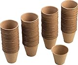 Meister Anzuchttöpfe Ø 8 cm - Praktisches Set mit 96 Stück - Aus Papierzellstoff - Biologisch abbaubar / Pflanztopf / Saattopf / Pflanzenanzucht / WU9968320, Natur