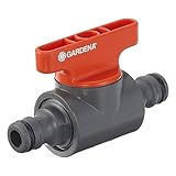 Gardena Kupplung mit Regulierventil: Schlauchkupplung zum Regulieren oder Absperren des Wasserdurchflusses im Schlauchverlauf, Reichweitenbestimmung von Regnern, verpackt (2976-20)
