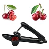 Kirschentkerner,Kirschkernentferner,Edelstahl Entkerner Kirschen,Kirschentsteiner Obstentkerner Cherry Corer Entferner,Hand Fruit Entkernen,Kirschenentkerner,für Obst,Kirsche Obstbeere (Schwarz)