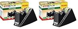 tesa Easy Cut Economy Klebebandabroller mit ecoLogo für Tische/Ökologischer Tischabroller mit Anti-Rutsch-Technologie für Klebefilm bis 10 m x 15 mm (Packung mit 2)
