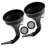 2 Stück Trichter mit Schlauch - Benzin Trichter, Trichter mit Abnehmbaren Aufsätzen, Filter für Motorrad Wasser Öl, Landmaschine, Automobil, Schnelle Filtration