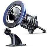 UGREEN Handyhalterung Auto für MagSafe [2 in 1] mit 20*N52 Starker Magnet, Magsafe Autohalterung für Armaturenbrett & Lüftung Kompatibel mit iPhone 17 16 15 14 13 12 Pro Max, MagSafe Hülle