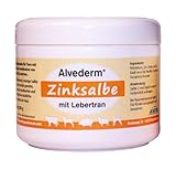 Alvederm Zinksalbe für Tiere | 500 g | Hautschutzsalbe für Tiere | Mit bewährter Kombination von Zinkoxid & Lebertran | Kann zur Pflege strapazierter Haut von Tieren beitragen