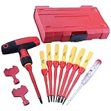 Isoliertes Schraubendreher-Set – Elektriker-Schraubendreher-Set, spannungsgeschützter Schraubendreher, 12-facher professioneller Schraubendreher-Set mit magnetischen Spitzen, Reparatur-Werkzeugtasche