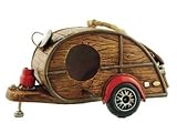 Vogelhaus Woody Camper Wohnwagen, Collectible Garten Decor, 20,3 cm