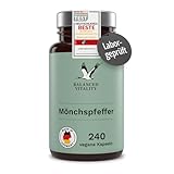 Mönchspfeffer - 10 mg Mönchspfeffer pro Dosis - 240 vegane Kapseln für 8 Monate - 4:1 Extrakt aus Original Vitex Agnus Castus - laborgeprüft - Made in Germany - Balanced Vitality