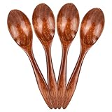 Shengxi Holzlöffel 4 Stück Umweltfreundliches Besteck...