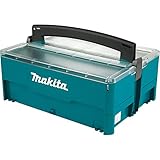 Makita P-84137 Storage-Box, zwei aufklappbare Fächer inklusive 5 Einsätze, mit Tragegriff, verknüpfbar an Koffersystem, 395 x 295 x 233 mm (LxBxH)