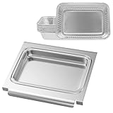 WELL GRILL Aluschalen & 10 Aluminium Tropfschalen für Weber Spirit II 200 & 300 Series Gasgrills, Fettauffangschalen Grillschalen groß für Weber 6415, 67047, 15 x 22 cm