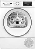Bosch WTH85VWJN, Serie 4, Wärmepumpentrockner, 8 kg, AutoDry, Quick-40-Trocknen, Nachlegefunktion, Sensitive-Drying-System, Anti Vibration Design, 63 dB, LED-Display, Touch-Control, Zeitvorwahl