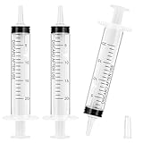 OFFCUP Kunststoff Spritze 20ml, 3 Stück Einwegspritzen, Futterspritze, Plastiktube, für Kleine Haustierfütterung Motoröl oder Bremsflüssigkeit [Nicht medizinische Verwendung]