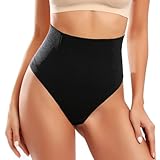 Tuopuda Bauchweg String Damen Miederhose Shapewear Frauen Bauch Weg Shape Nahtlos Mieder-Slip Stark Formend mit Bauchdeckenstraffun, Schwarz, L