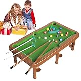 Billardtisch | Miniatur-Tischbillard - Billardspielset mit Stativ und 4 Queue-Sticks für Wohnzimmer, Schlafzimmer, Innenbereich