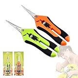 CIOUYAOS 2pcs Klein Gartenschere, Astschere Bonsai Schere Baumschere Ernteschere, Pruning Shears Garden Scissors für Bonsai Pflanzen Blumen Ernte Obst Gemüse